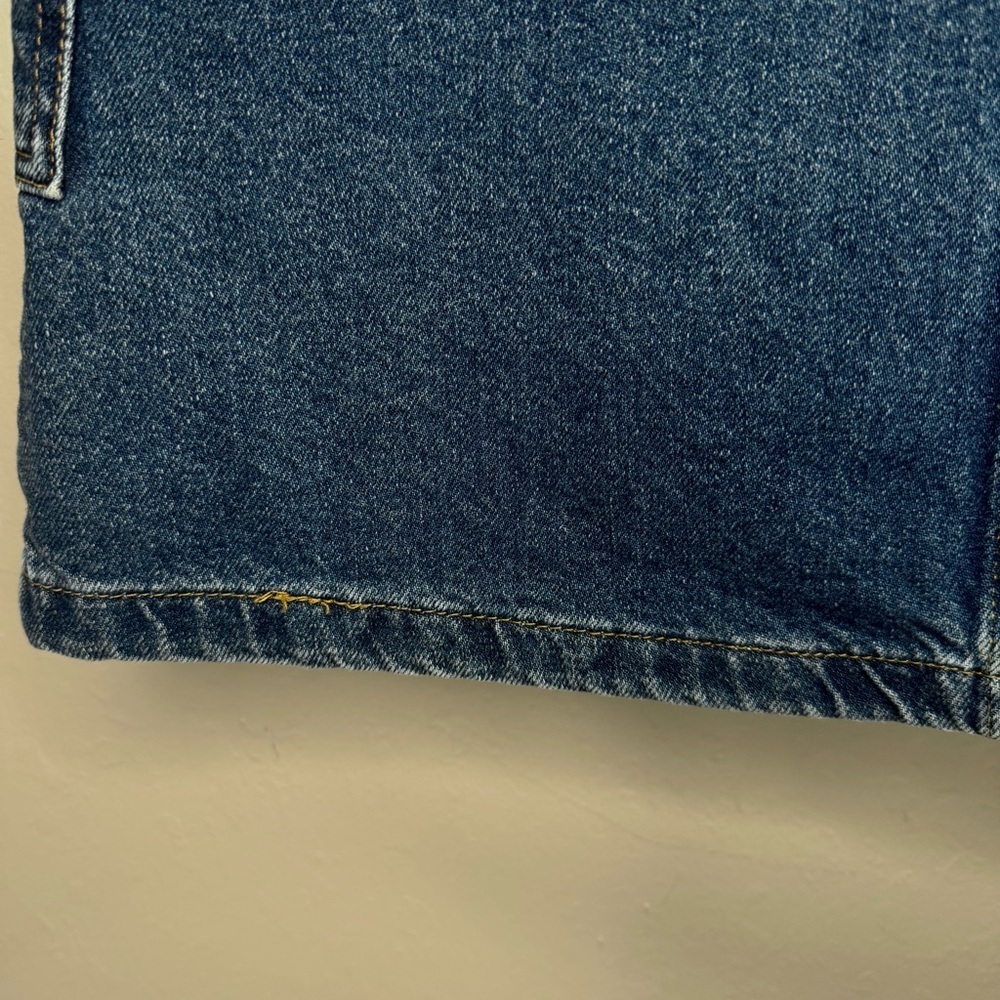 TOPSHOP Moto Zipper Denim Patch Pocket Mini Skirt - Picture 11 of 16